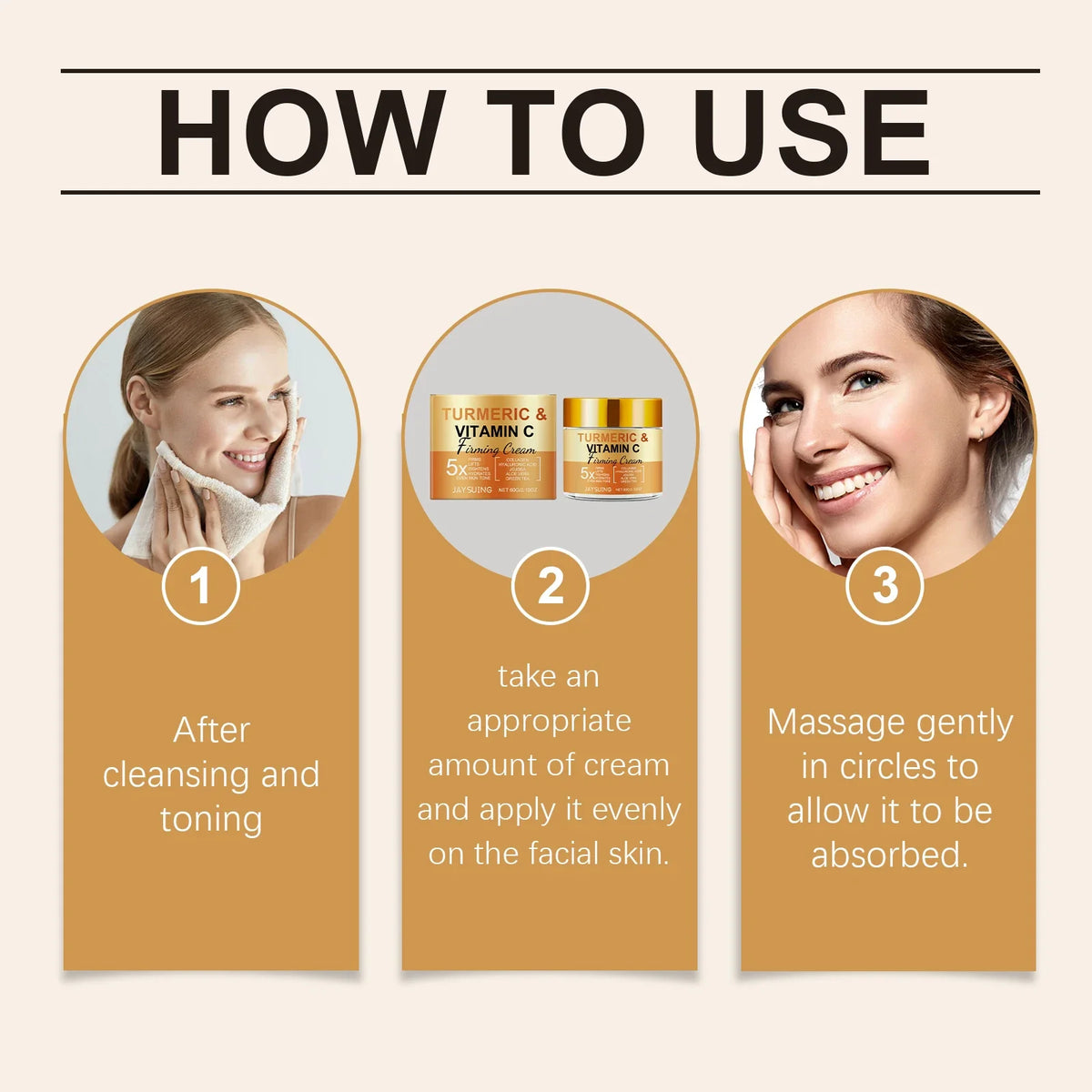 Turmeric Vitamin C Face Cream – Anti-Aging & Firming 60g