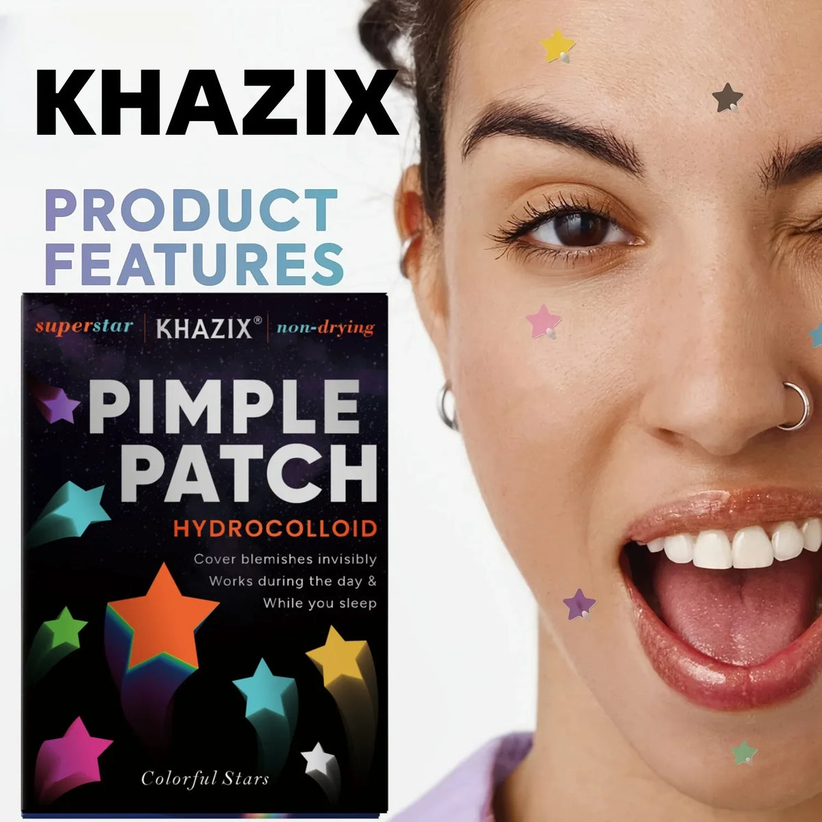 1400 Pcs Star Hydrocolloid Pimple Patches – Multi-Color Concealer
