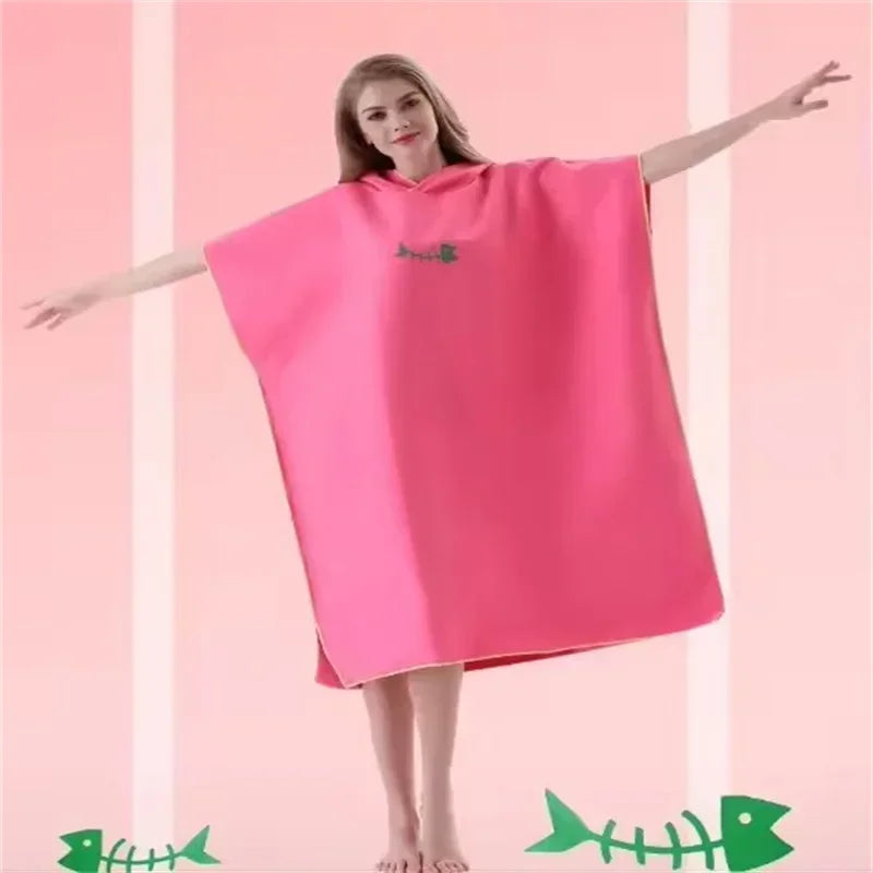 Hooded Quick-Dry Microfiber Changing Robe | Beach & Swim