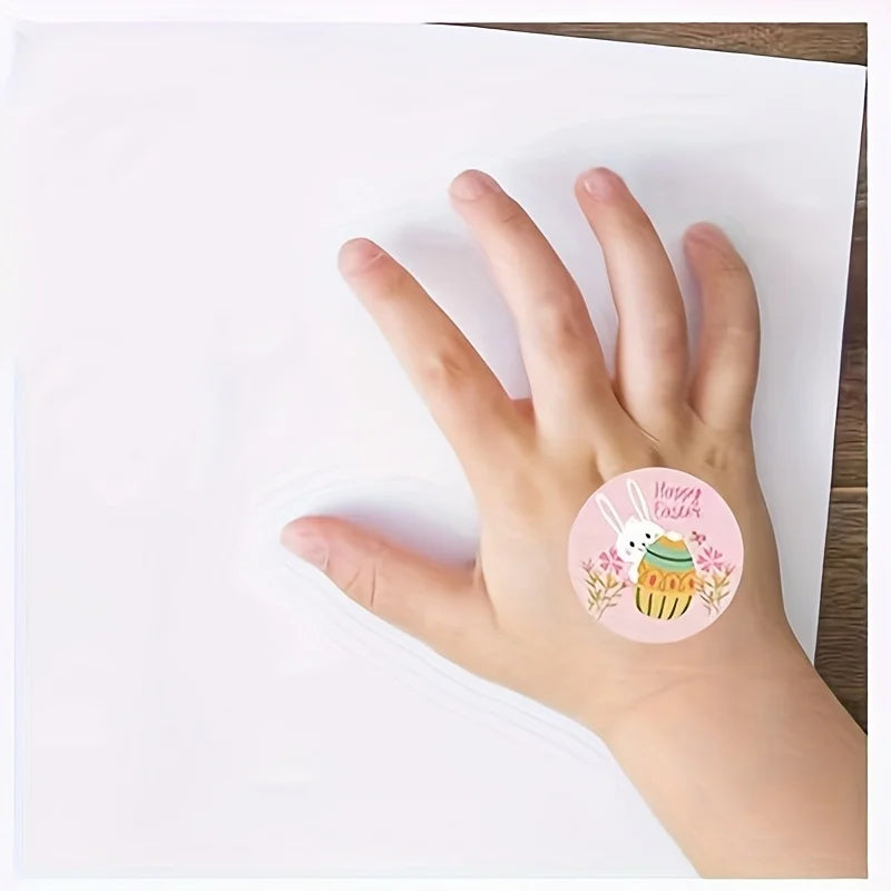 Easter Stickers 500–1000 Pcs | Egg & Bunny Self-Adhesive Rolls