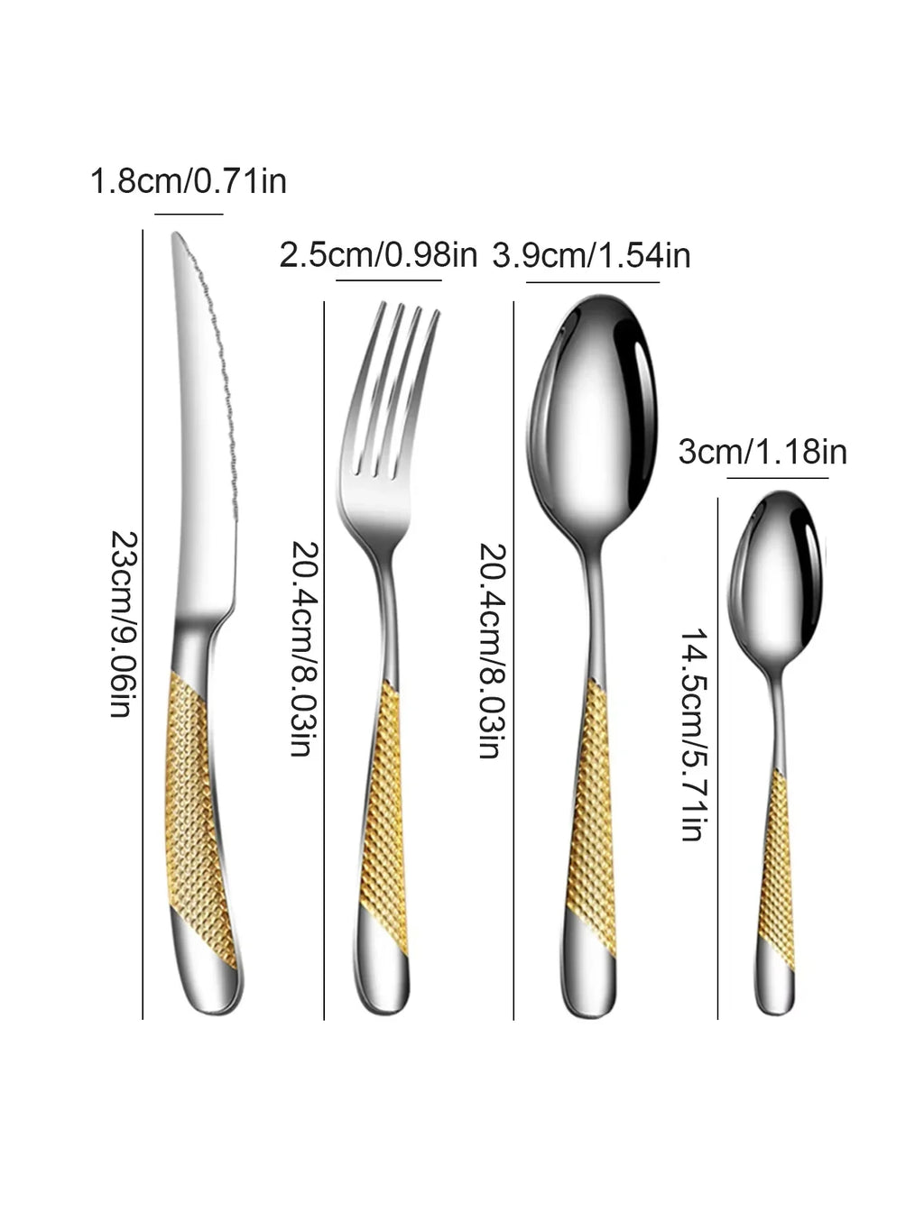 24-Piece Stainless Steel Flatware Set – Knives, Forks & Spoons