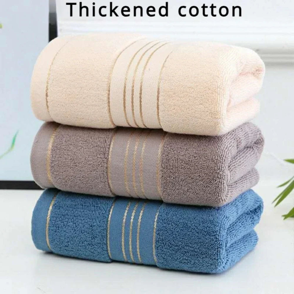 Soft Combed Cotton Jacquard Bath & Face Towel – Spa Gold
