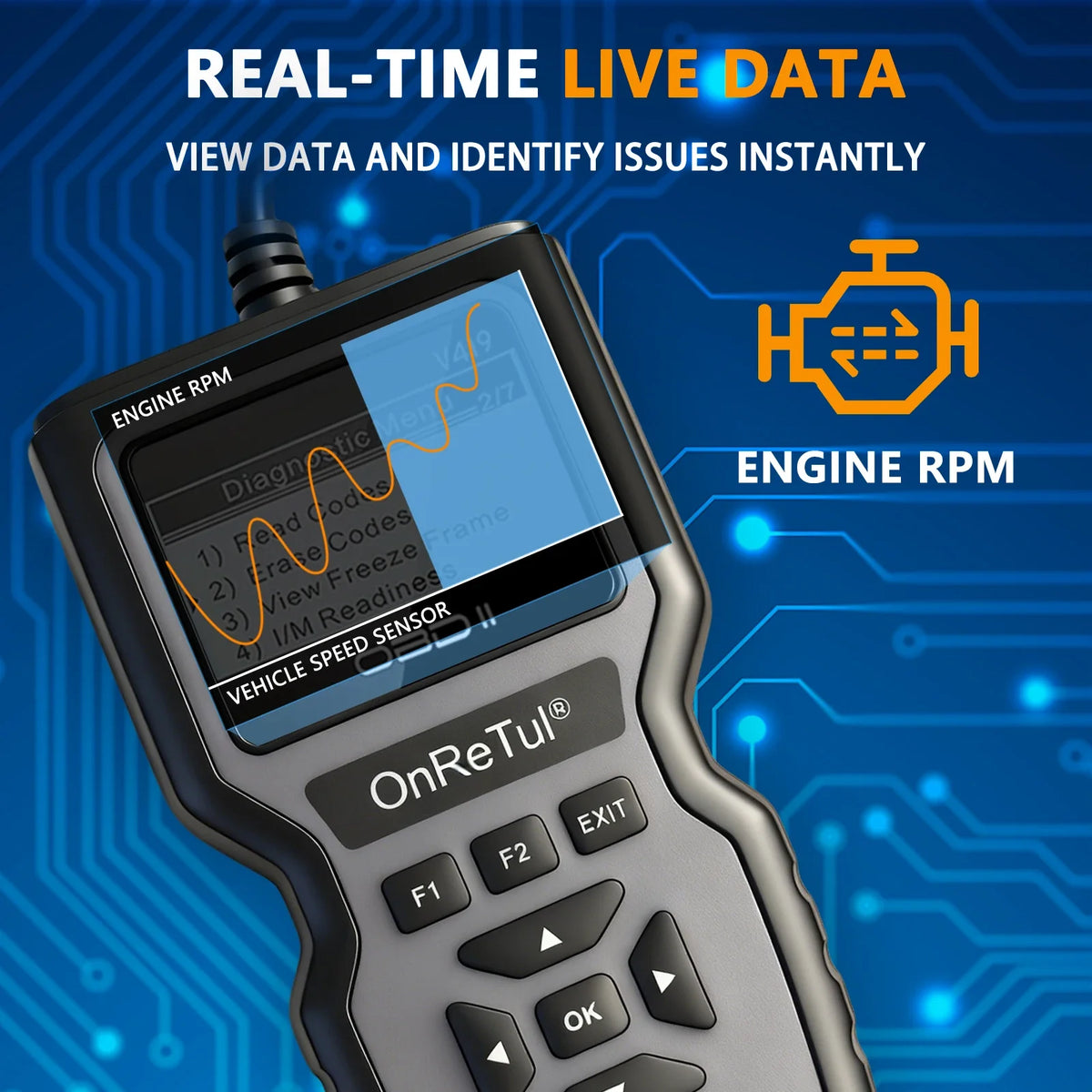 OBD2 Scanner Code Reader – Car Engine Fault Diagnostic Tool