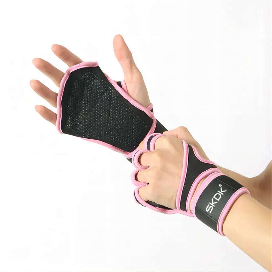 1 Pair Weightlifting Gloves Diving Cloth Sports Palm Wrist Silicone