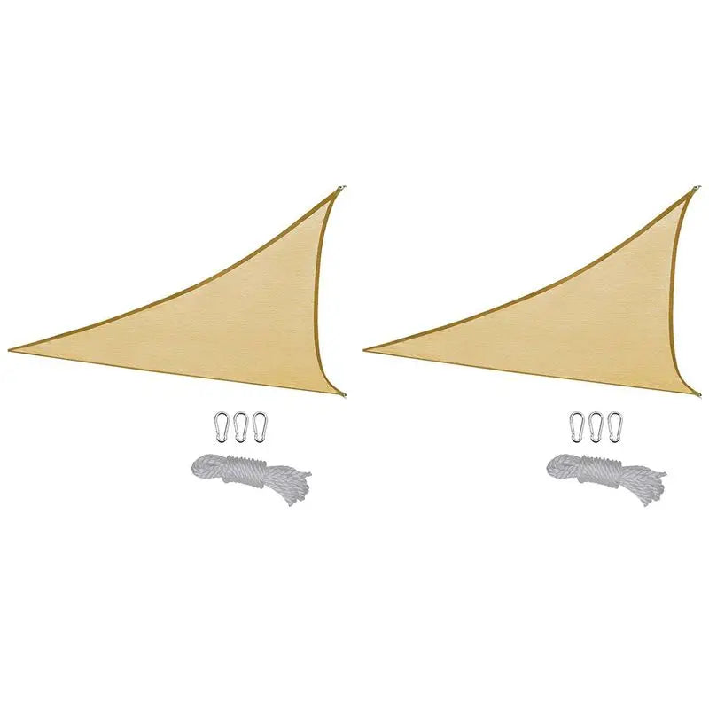 Triangular Shade Sail 1x1x1m 2-Pack | UV Block Outdoor