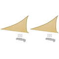 Triangular Shade Sail 1x1x1m 2-Pack | UV Block Outdoor