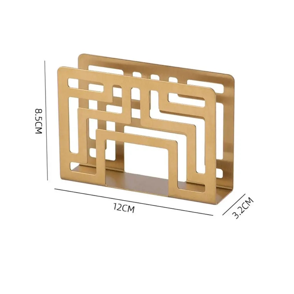 Delicate Stainless Steel Napkin Holder Silver Gold Black 12 8 5