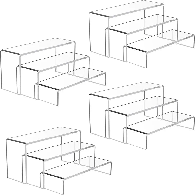 Acrylic U-Shaped Stackable Shelf | Figurine & Pastry Organizer