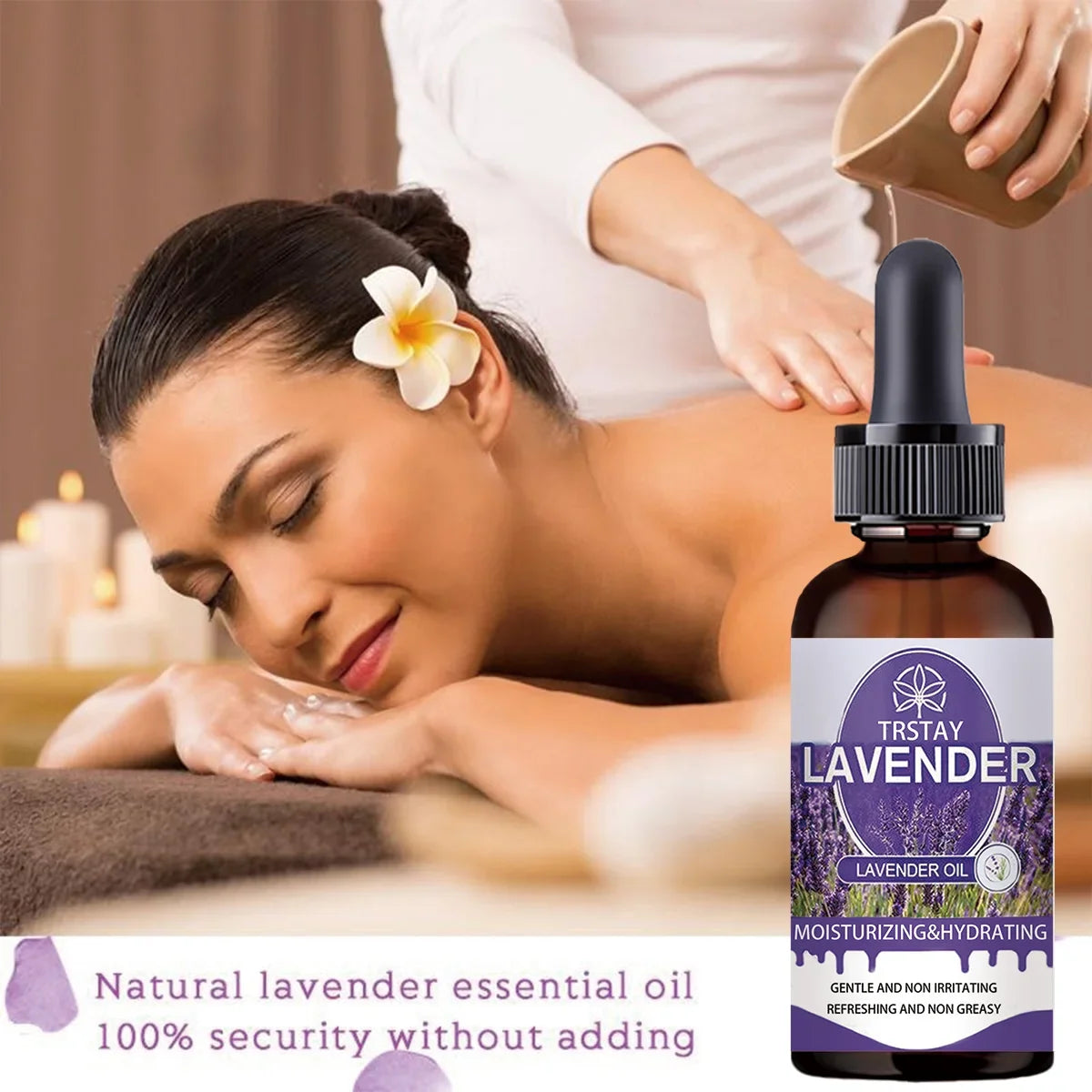 TRSTAY Rose & Lavender Plant Essential Oil – Skin & Massage