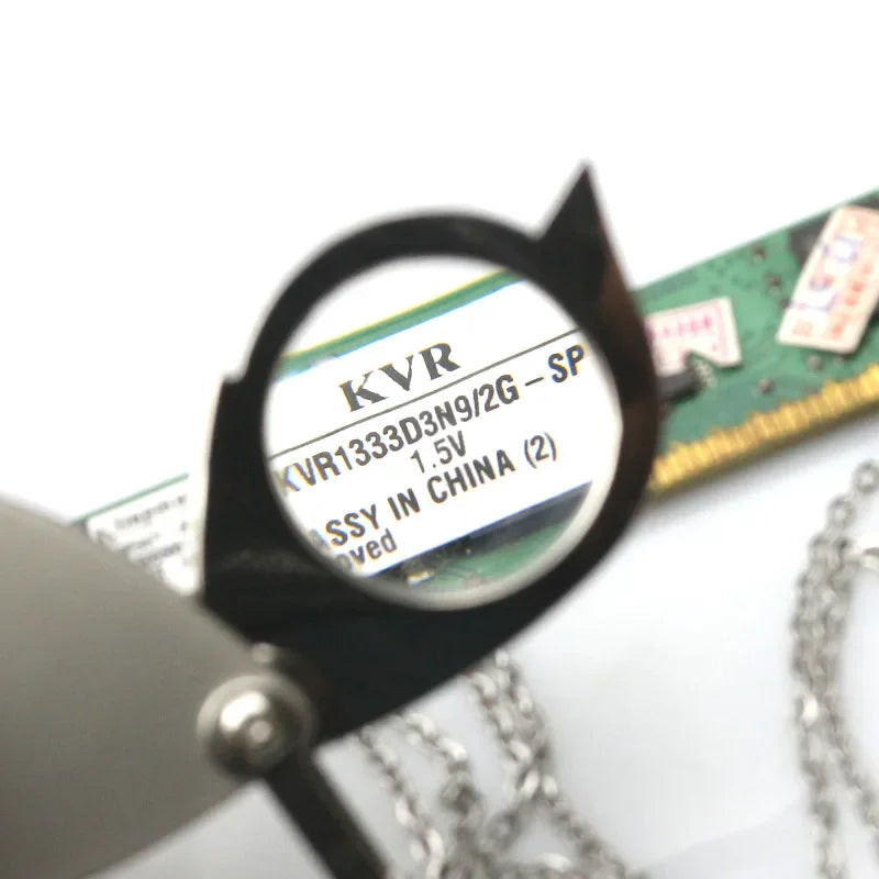 10X Magnifying Glass Necklace Loupe – Portable Dust-Proof Pendant