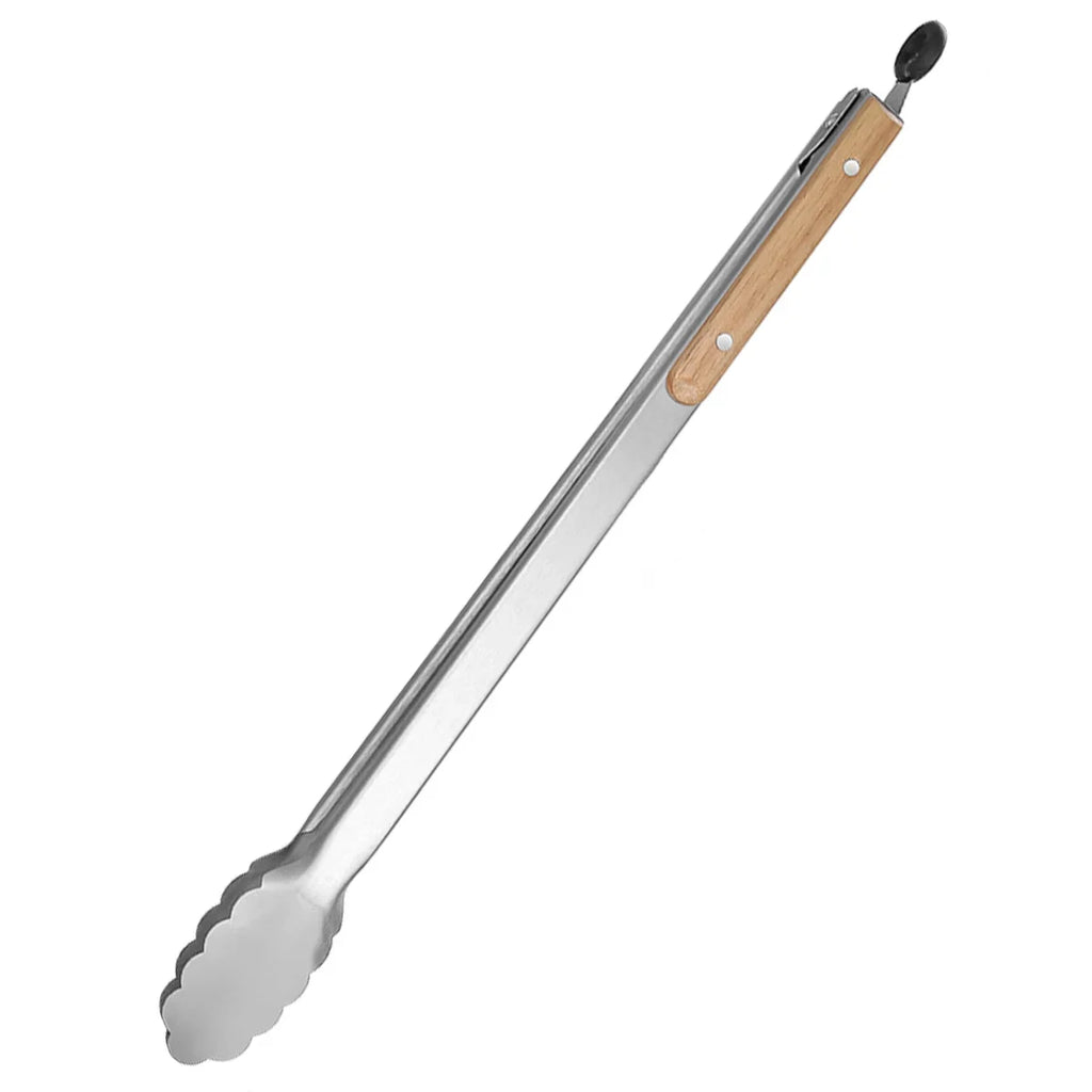 Leeseph Stainless Steel Food Tongs with Wooden Handle | 7–16"