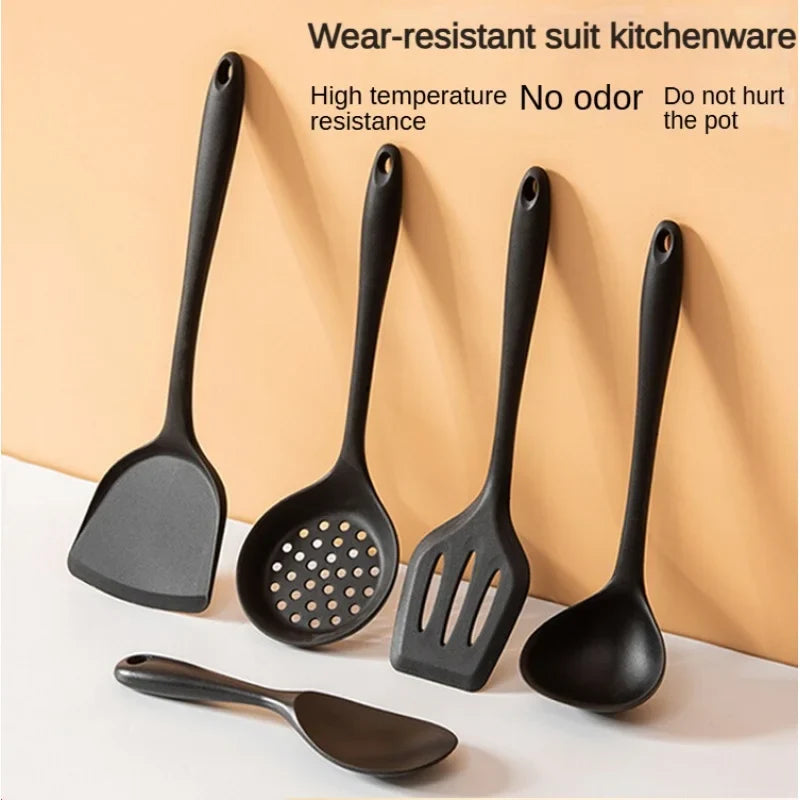 5-Piece Silicone Kitchen Utensil Set – Non-Stick Spatula & Spoon