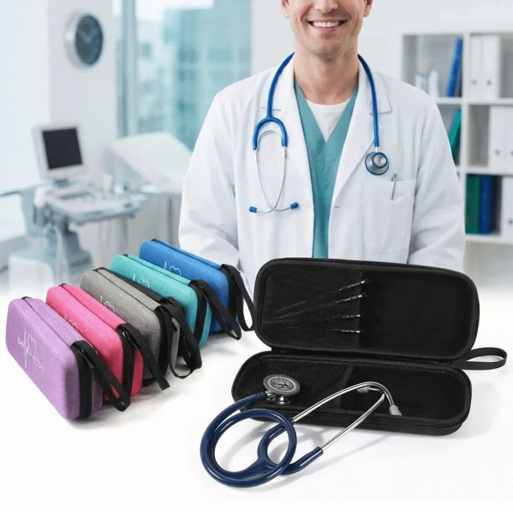 EVA Hard Shell Stethoscope Carrying Case – Shockproof Zipper Bag