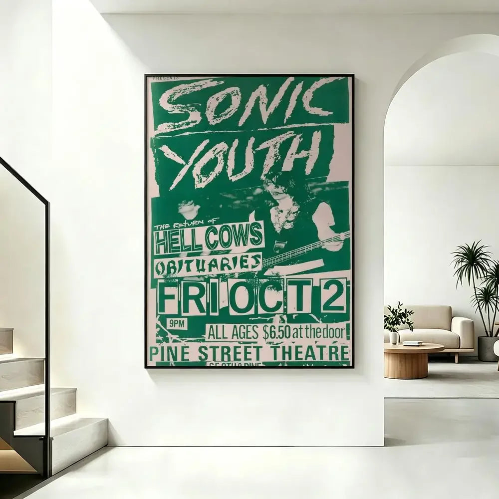 Sonic Youth Band HD Poster – Waterproof Sticky Wall Art Decor