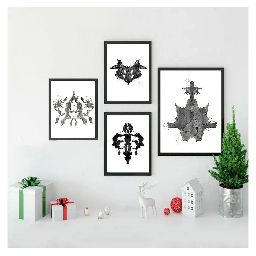 Rorschach Test Canvas Wall Art | Psychologist Gift Print