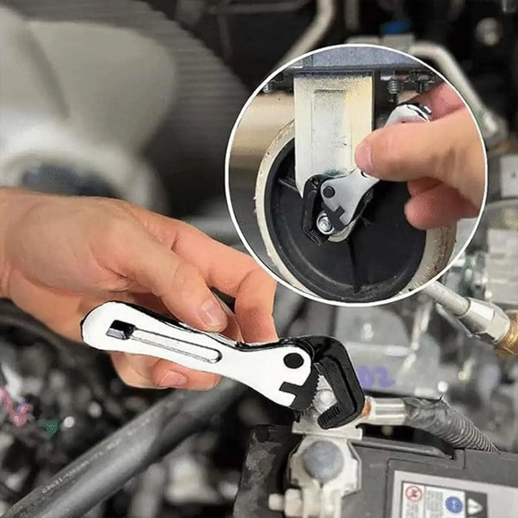 Stubby Adjustable Wrench – Non-Slip Compact Short Handle Tool