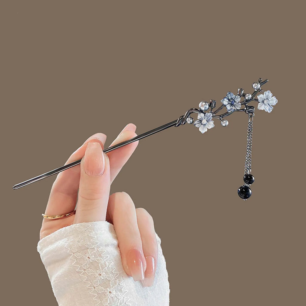 Elegant Tassel Hair Chignon Stick | Chinese Style Hair Accessory