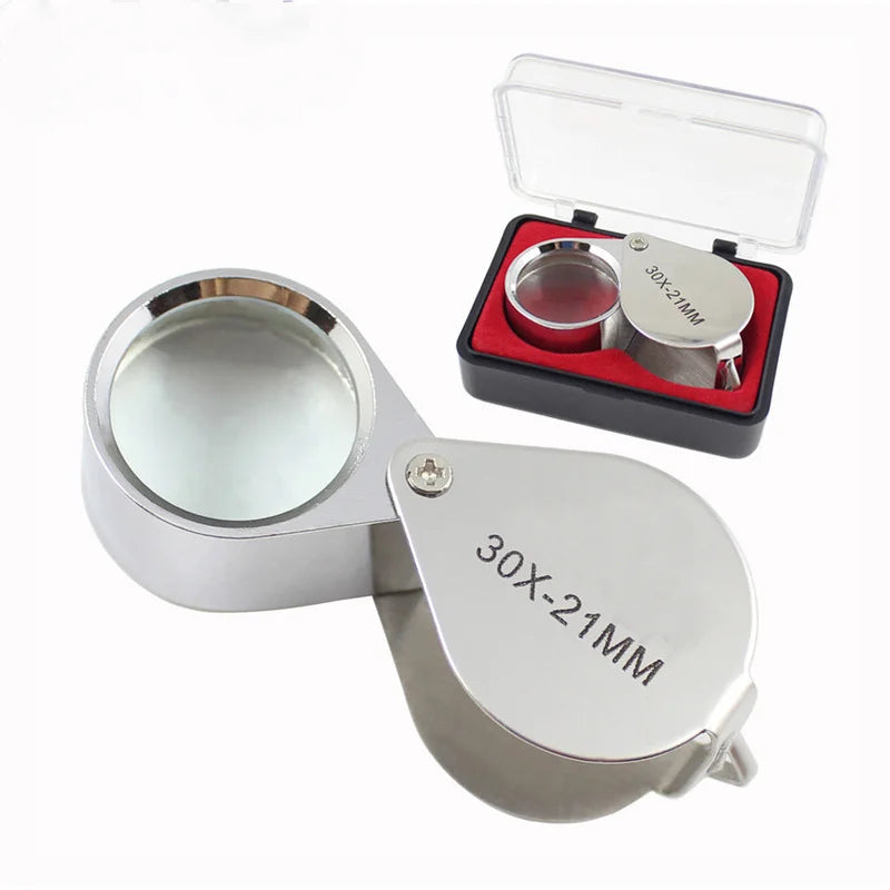 10x 20x 30x Triplet Jeweler's Loupe Magnifier | Handheld Glass