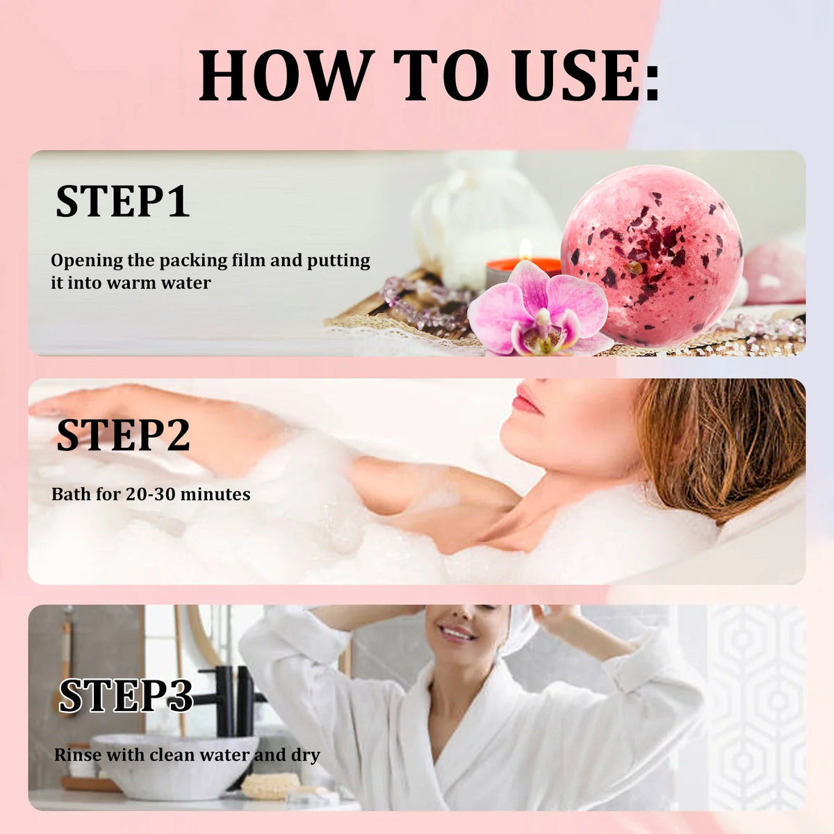YURHERSU Mineral Bath Salt Ball Set – Nourish & Soften Skin