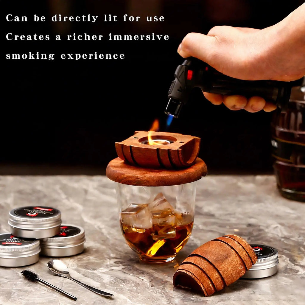 Wooden Whiskey Smoker & Cocktail Spirits Infuser Bar Tool
