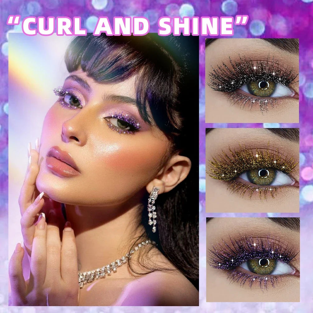 QiBest Diamond Glitter Mascara – 3D Volume & Shimmer