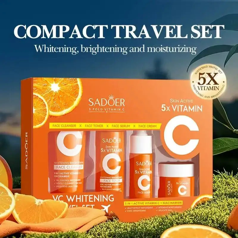 5X Vitamin C Travel 4-Piece Brightening Hydrating Skincare