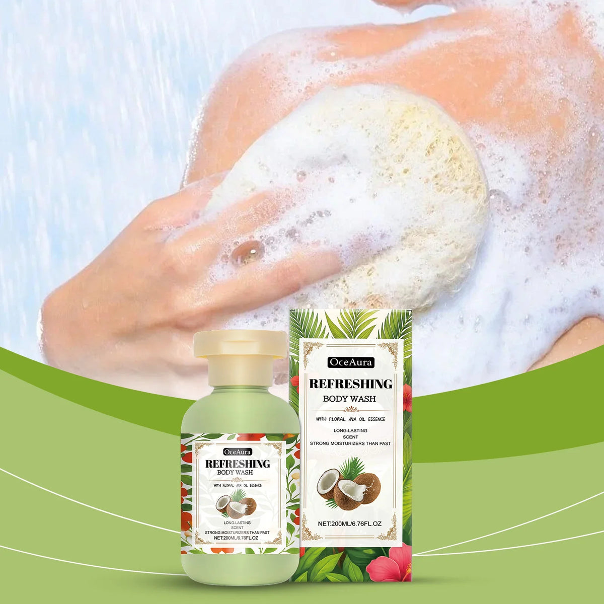 OceAura Fragrance Shower Gel – Moisturizing Brightening Body Wash