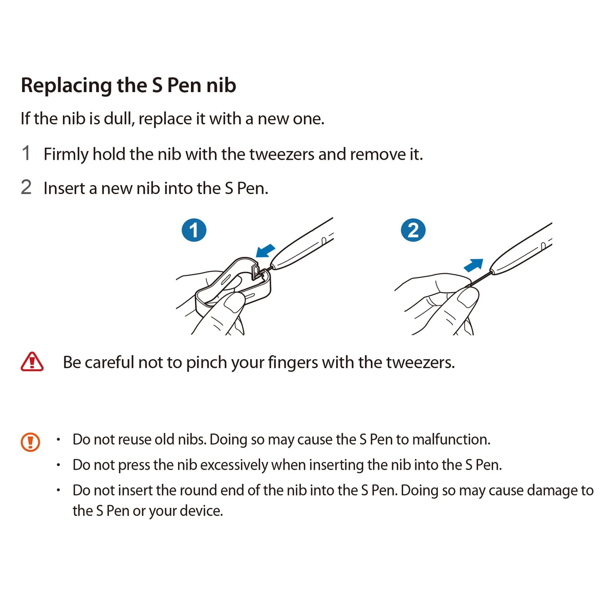 Samsung Galaxy Tab S11 Ultra S Pen Tip Replacement – 3 Pack