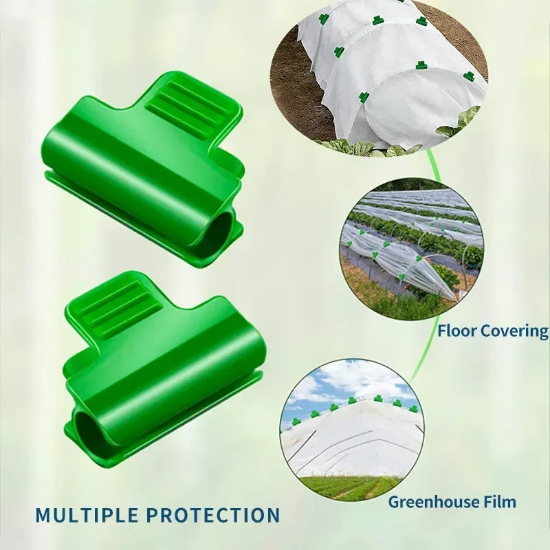 12-Pack Greenhouse Film Clamps – Hoop Pipe & Netting Tunnel