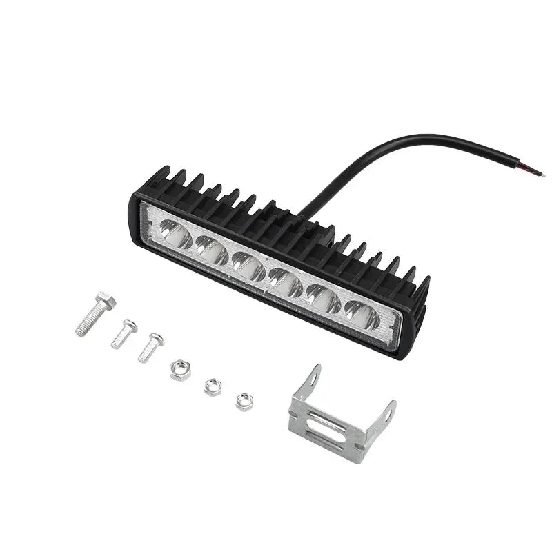 LED Work Light Bar 6000K 12V IP67 Flood Beam Off-Road Lamp