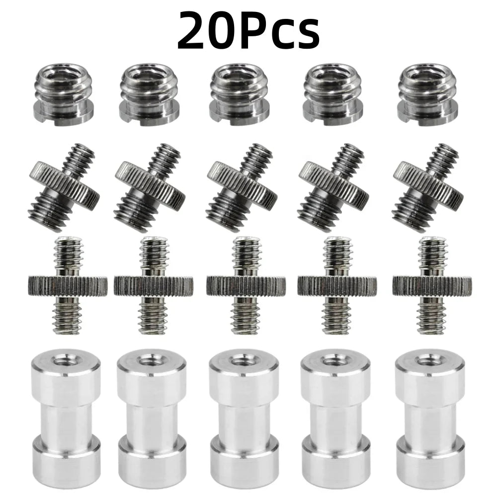 20Pcs 1/4" to 3/8" Screw Adapter Kit | Tripod & Flash Mount