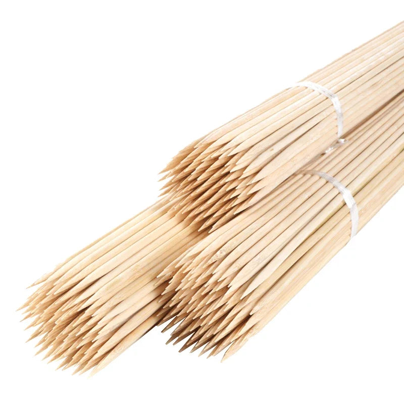 50cm Bamboo BBQ Skewers – Tornado Potato & Kabob Sticks 50-100pc