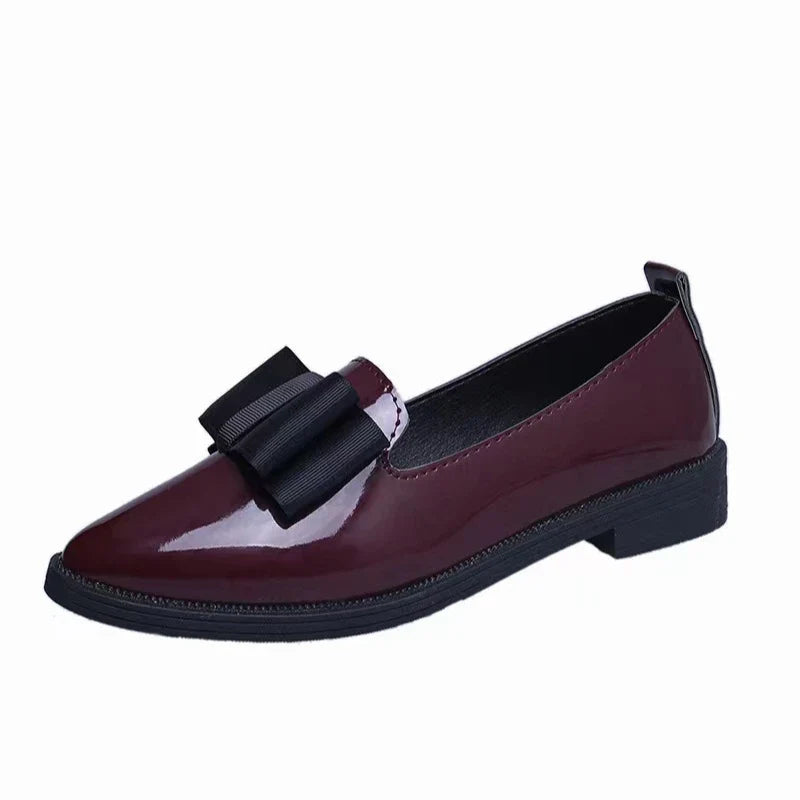 Women's Bow Knot Pointed Toe Flats – Anti-Slip Slip-On Shoes