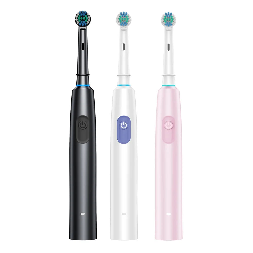 Rotary Electric Toothbrush for Adults | 5 Modes & 8 Brush Heads