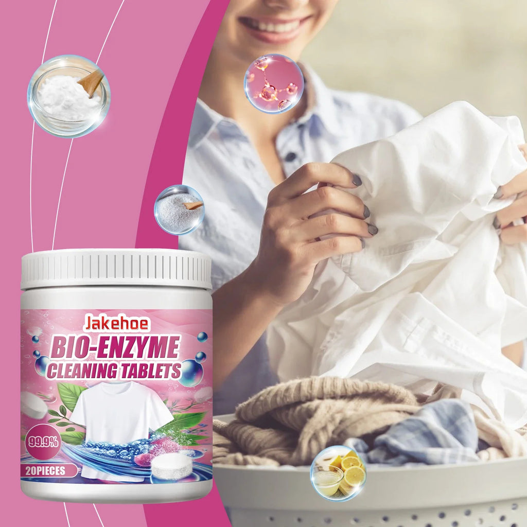JAKEHOE Stain Remover Effervescent Tablets | Laundry Cleaning