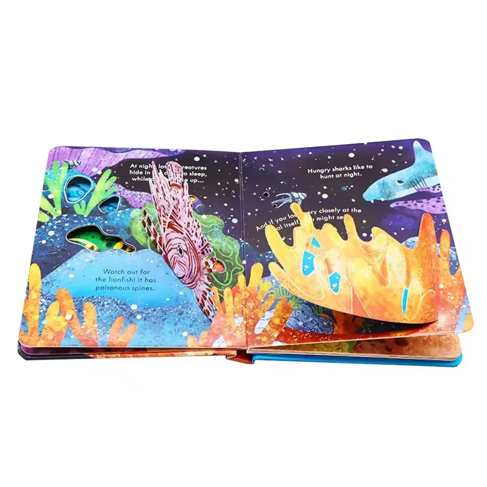 Usborne Peep Inside Coral Reef 3D Flap Picture Book Kids Children