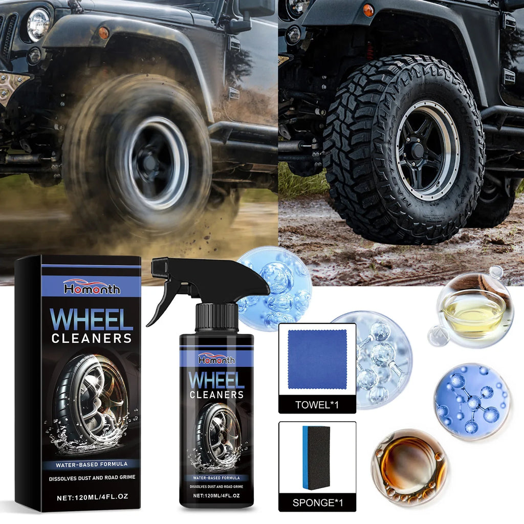 Car Wheel & Tire Cleaner Kit – Rust Remover & Polish 120ml