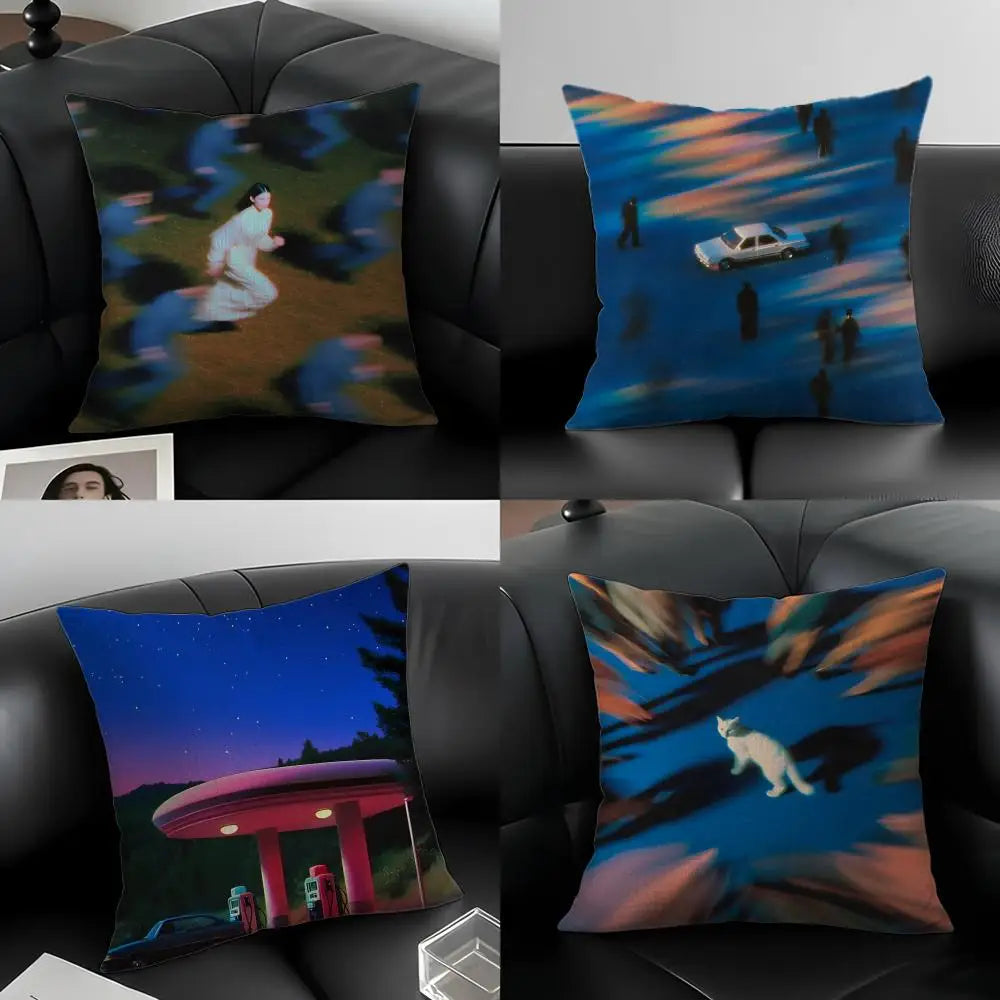 Dreamcore Linen Cushion Cover | Printed Pillowcase for Sofa & Bed