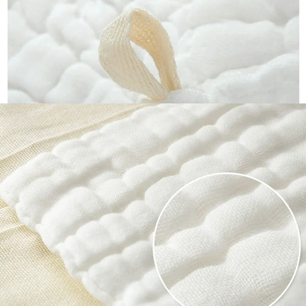 Baby Muslin Washcloths 6-Layer Cotton | Soft Newborn Face Towel 2pk