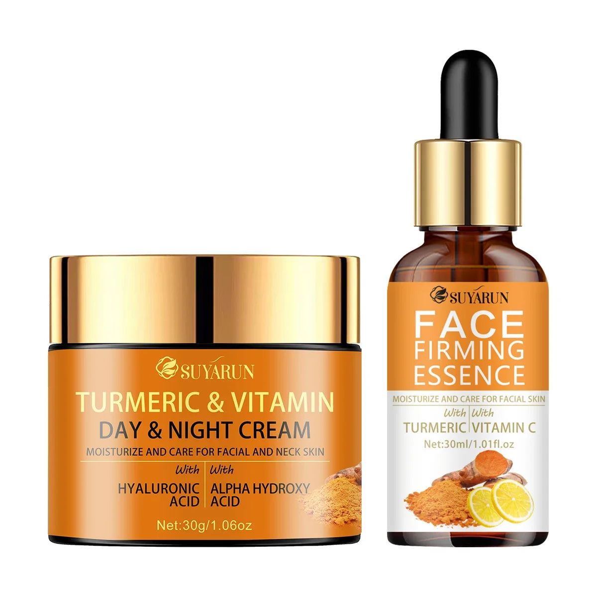 Vitamin C Brightening Cream & Turmeric Firming Serum Duo