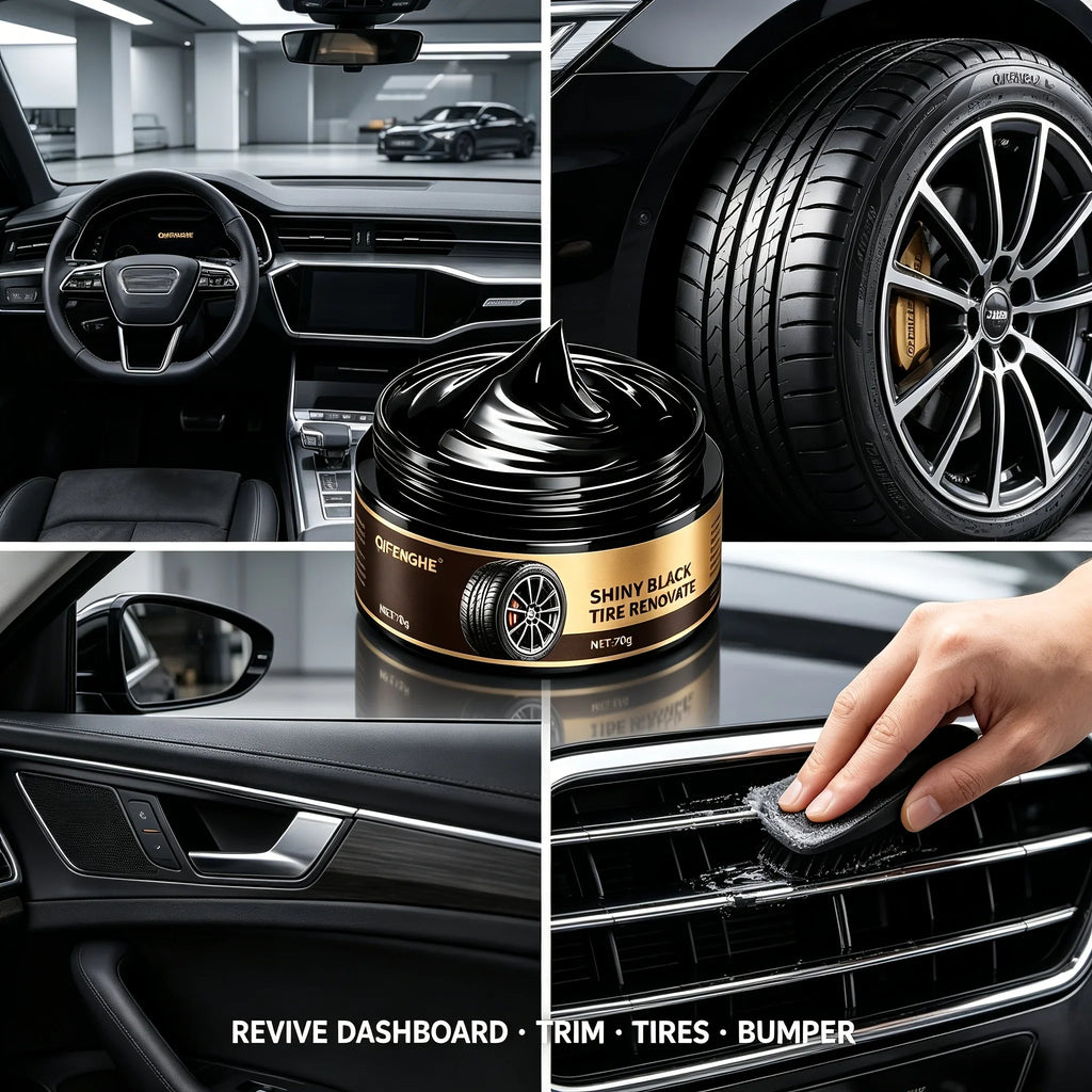 Tire Shine Paste 70g | UV Protection & Anti-Aging Tire Wax