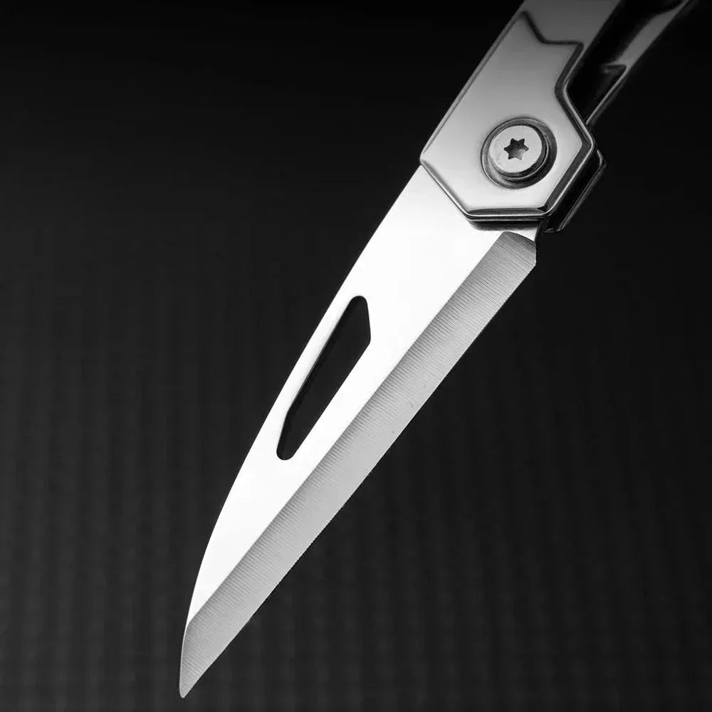 Stainless Steel Folding Pocket Knife – Portable Outdoor Multi-Use