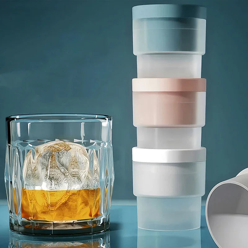 Silicone Ice Ball Mold – Large Sphere Ice Cube Tray for Bar & Home