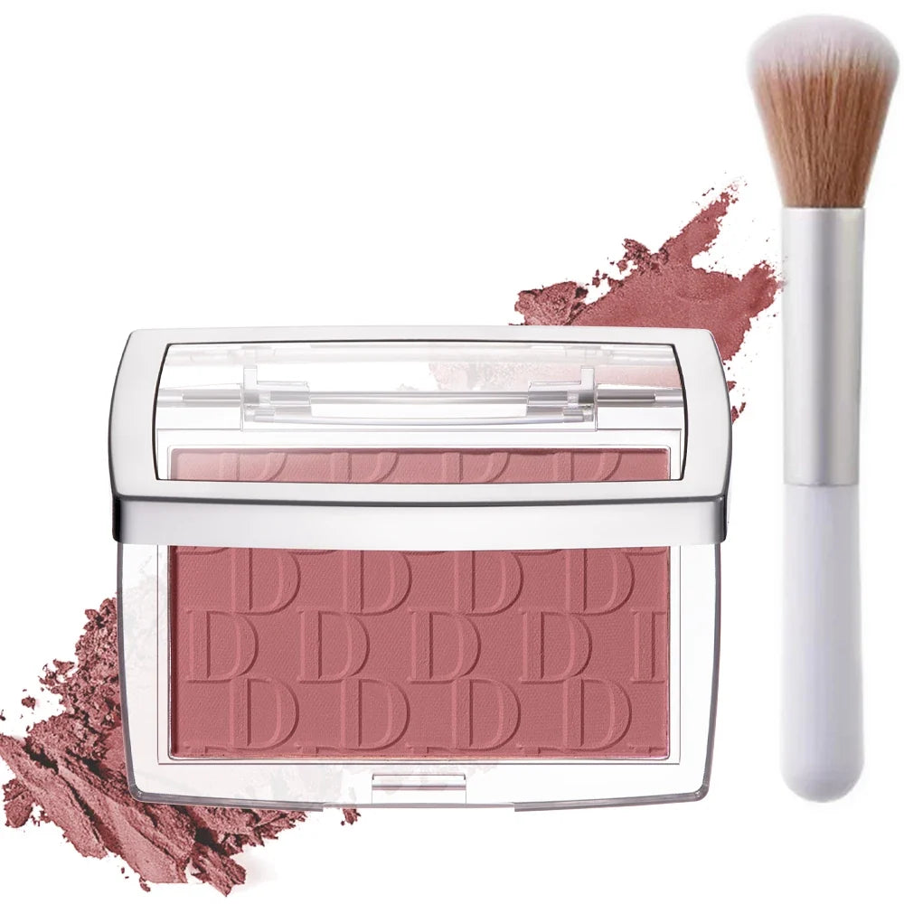 Matte Embossed Blush Palette – High-Pigment Pink & Coral Powder