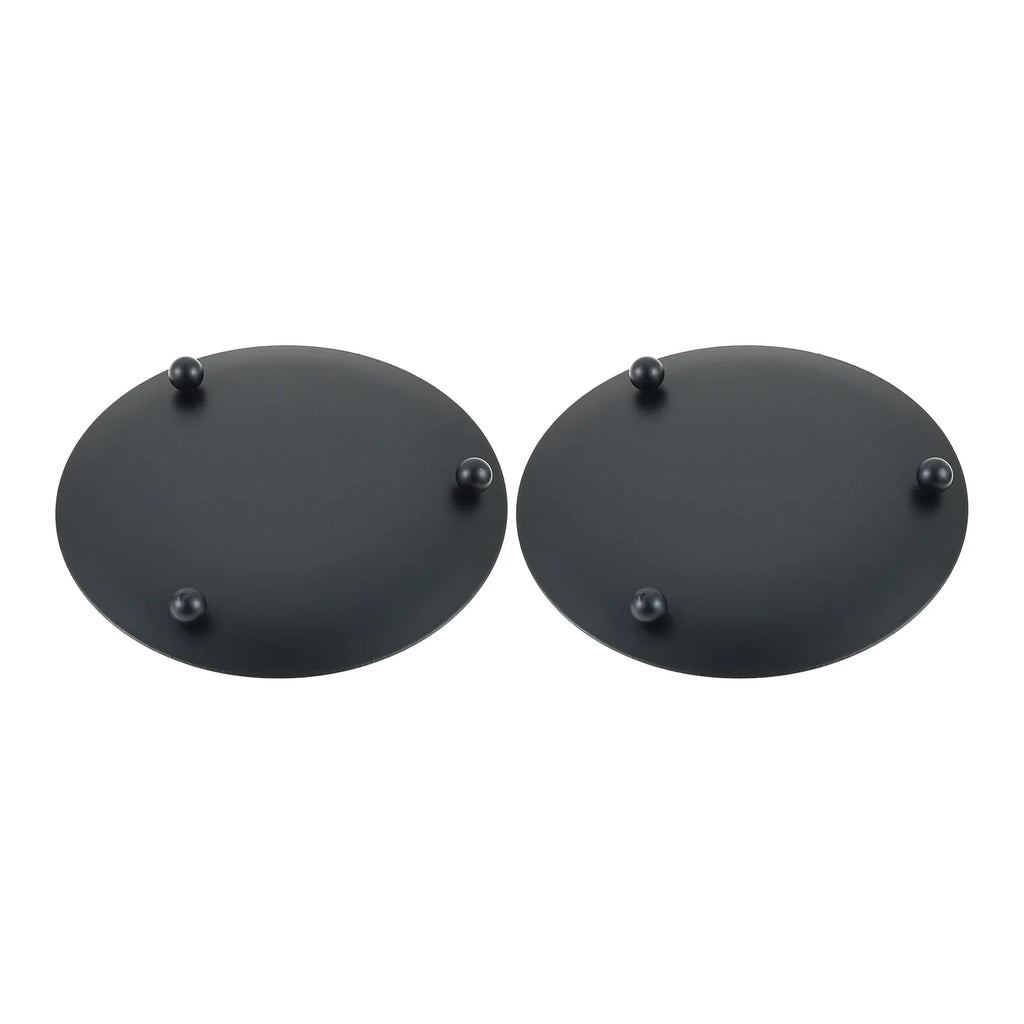 Black Iron Pillar Candle Holders Set of 2 | European Style