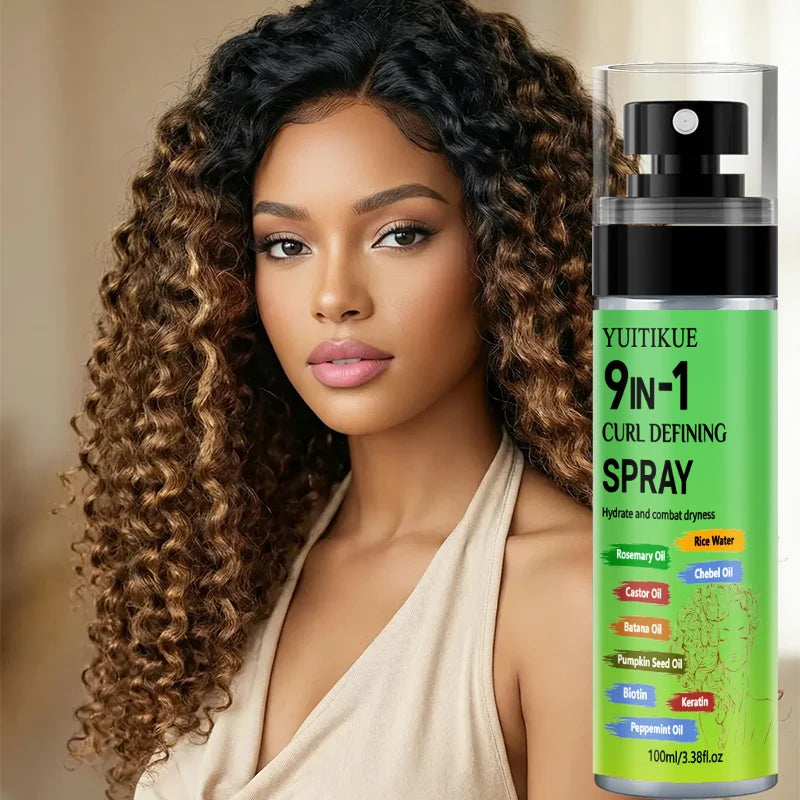 YUITIKUE Anti-Frizz Curl Enhancer Spray | Keratin & Biotin