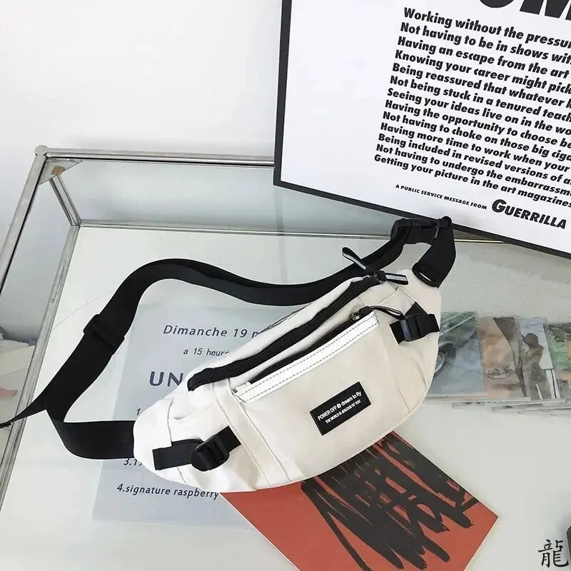 Harajuku Reflective Chest Bag – Unisex Crossbody & Waist Bag