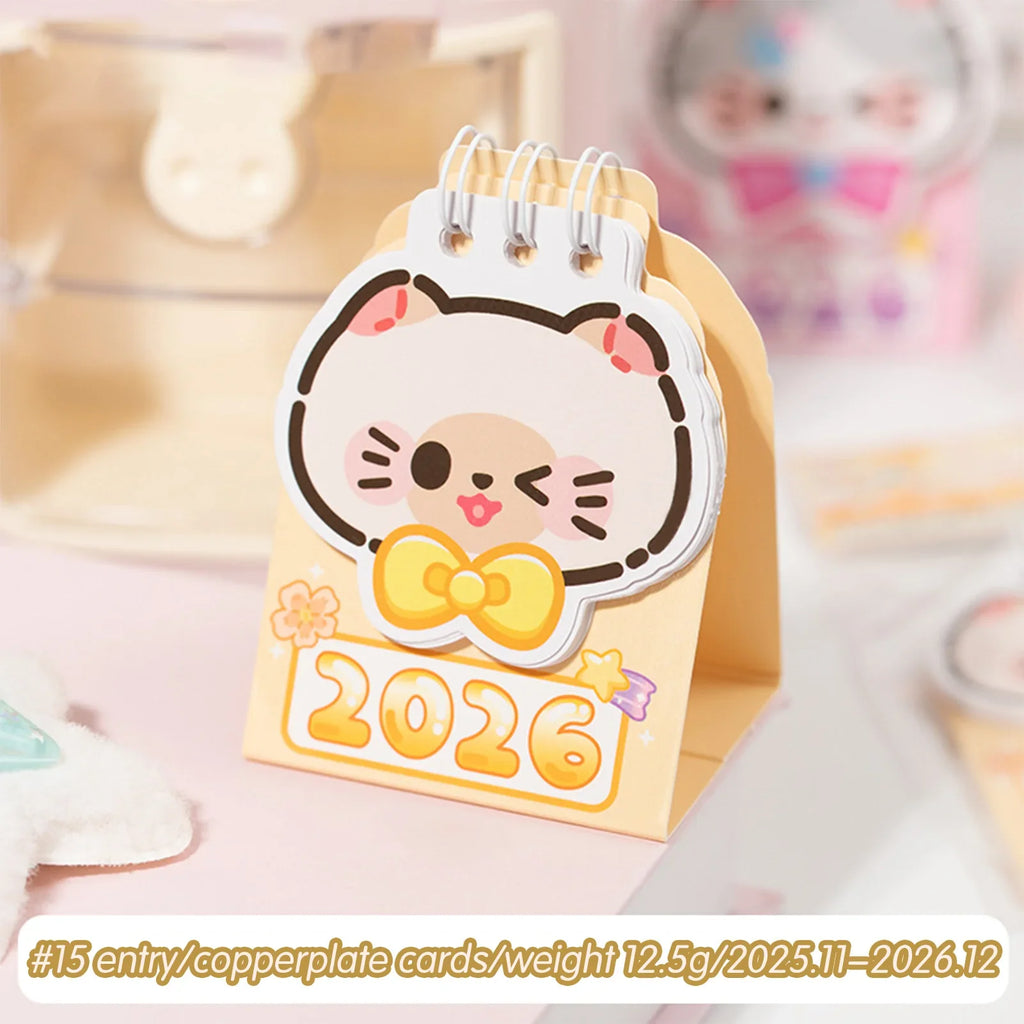 2026 Mini Cat Desktop Calendar – Compact Kitty Daily Planner
