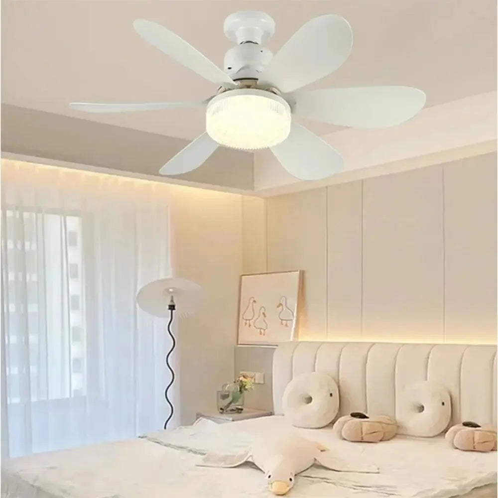 Minimalist LED Ceiling Fan Light with Remote 30W/40W Dimmable