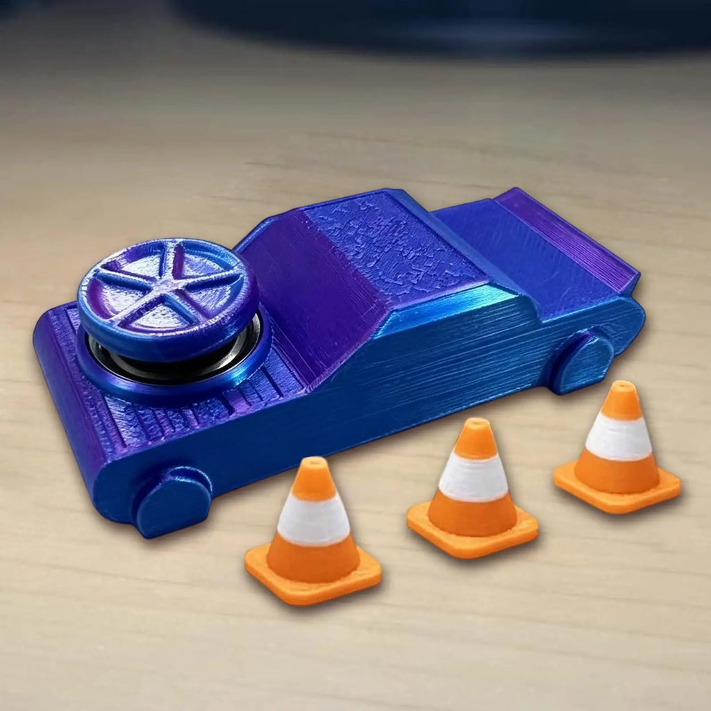 3D Printed Mini Drift Car Fidget Toy – Desktop Racing Set